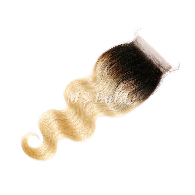 4x4 5x5 1B/613# Virgin Hair Body Wave Lace Closure - 图片 2